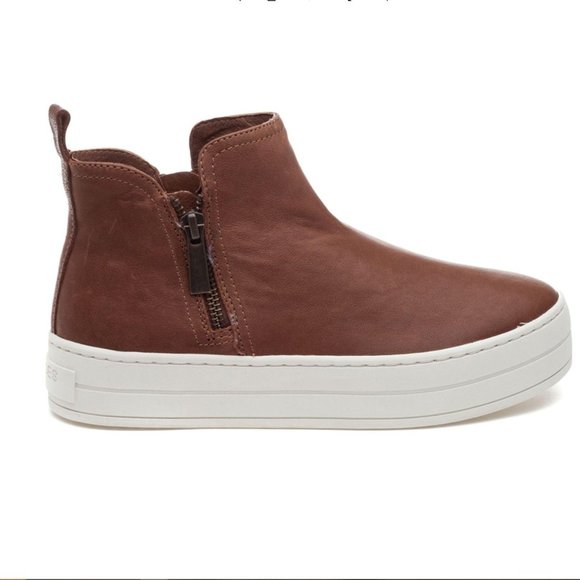 NWT J/SLIDES CINDY Tan Leather Dlbl Sole Lug Boot - Picture 2 of 4